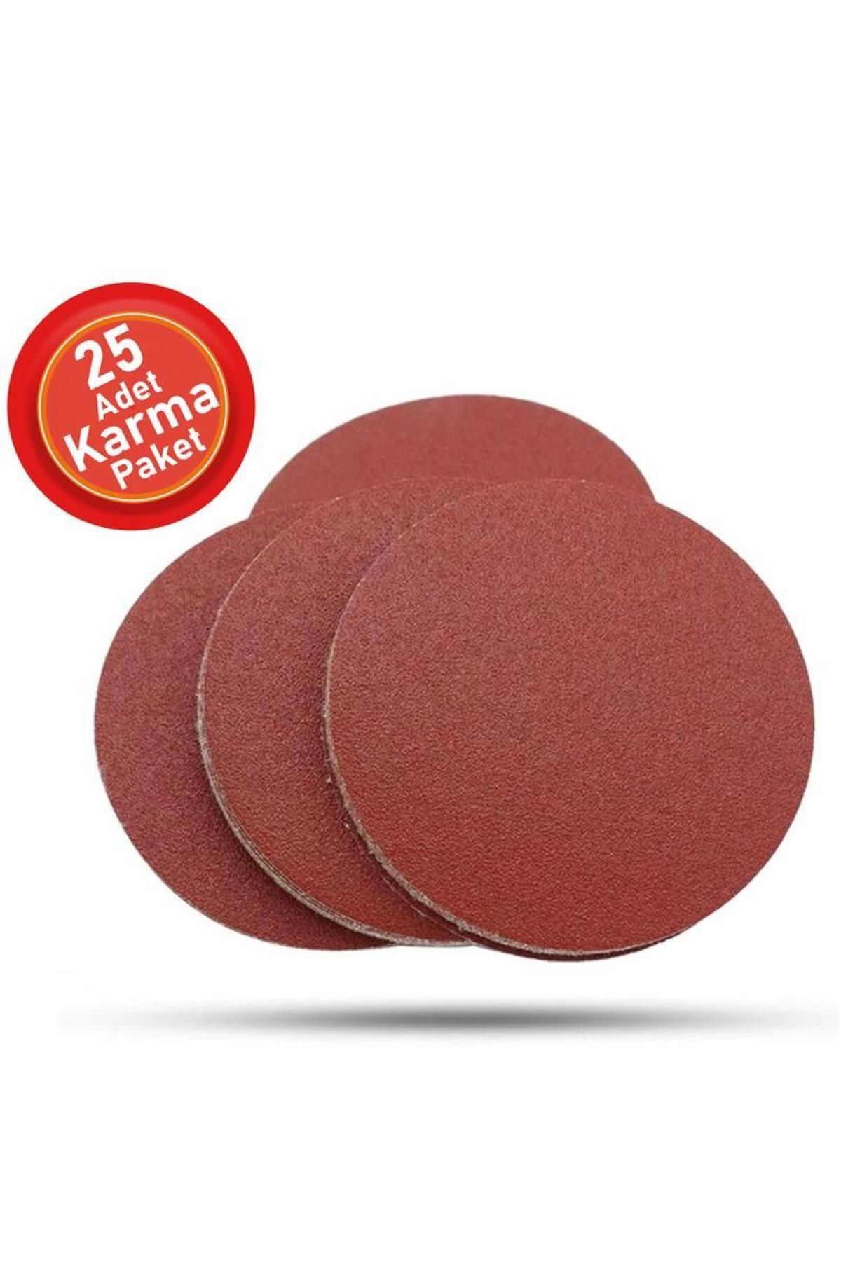 25 Adet Cırt Zımpara Spiral Avuç İçi Taşlama 115 mm Harman Paket