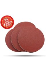 25 Adet Cırt Zımpara Spiral Avuç İçi Taşlama 115 mm Harman Paket