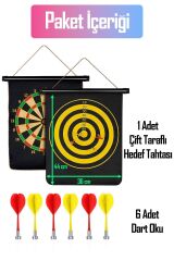 6 Oklu Mıknatıslı Dart Seti Çift Yönlü Manyetik Duvara Zarar Vermeyen Dart Oyunu