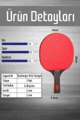 4'lü Masa Tenisi Raketi Seti Çift Katmanlı Pinpon Raketi Topu Set