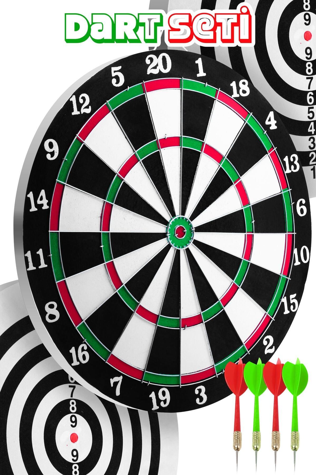 12 İnç Çift Taraflı Dart Tahtası Seti 4 Çelik Oklu Dart Hedef Tahtası Oyunu Takımı Dart Seti 518