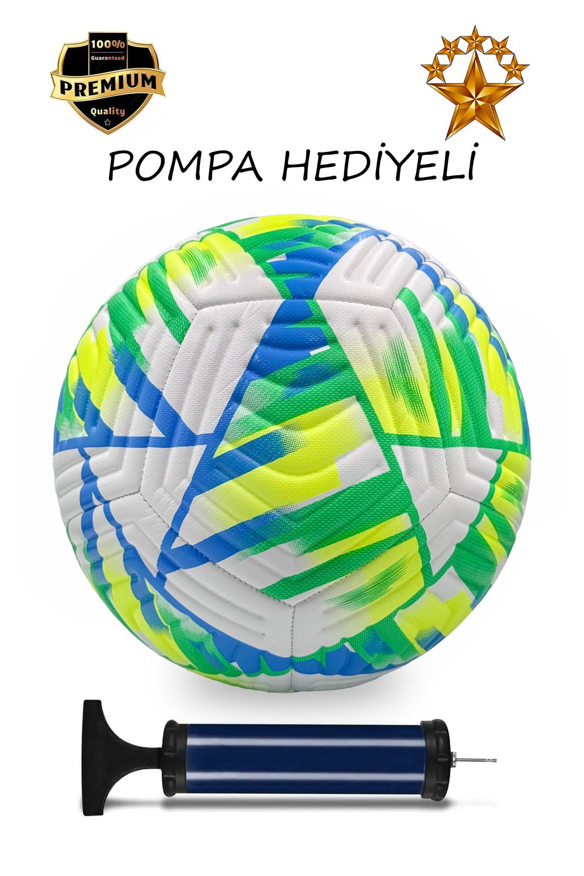 Orijinal Futbol Topu Pompalı Sert Zemin Halı Çim Saha Futbol Topu Yüksek Performans No:5