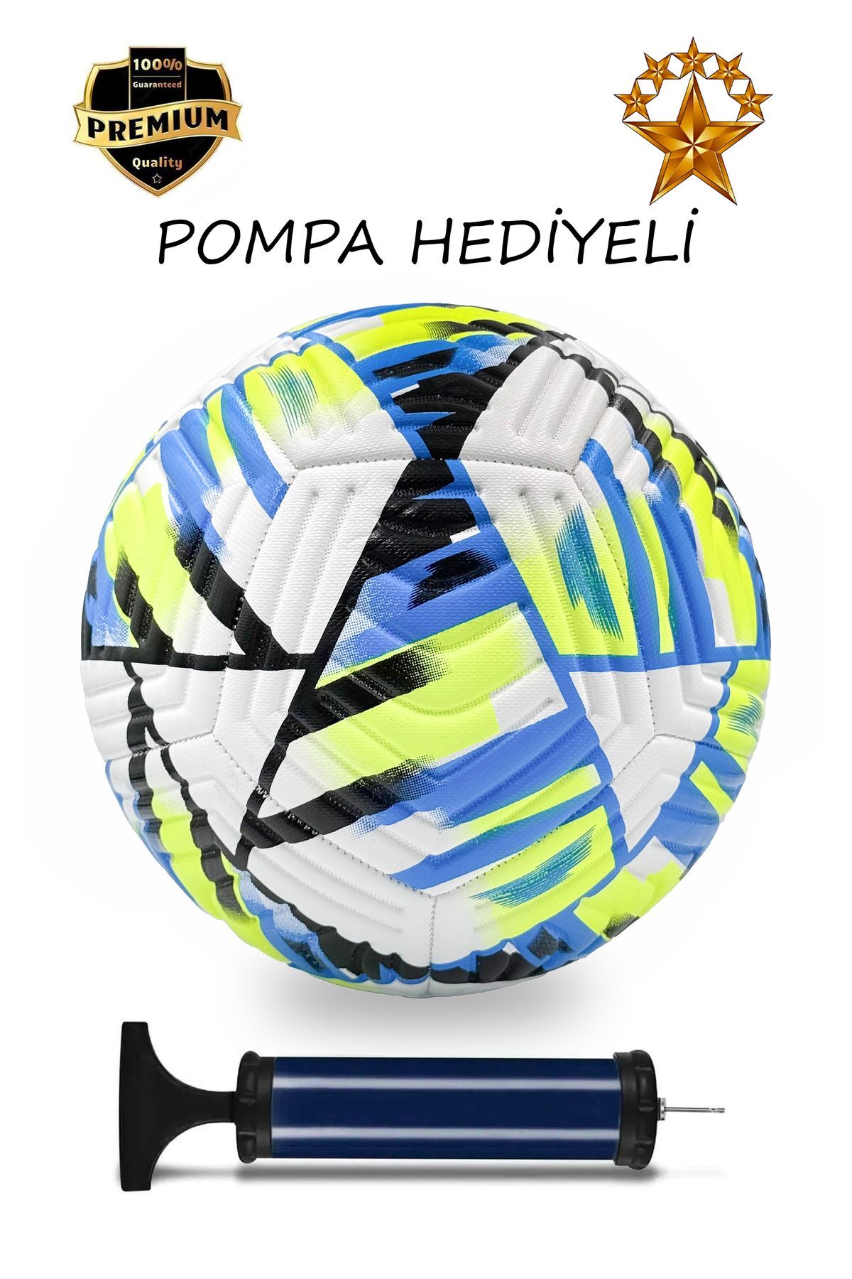 Futbol Topu Pompalı Profesyonel Halı Saha Topu Dikişli Top Kaliteli Futbol Topu