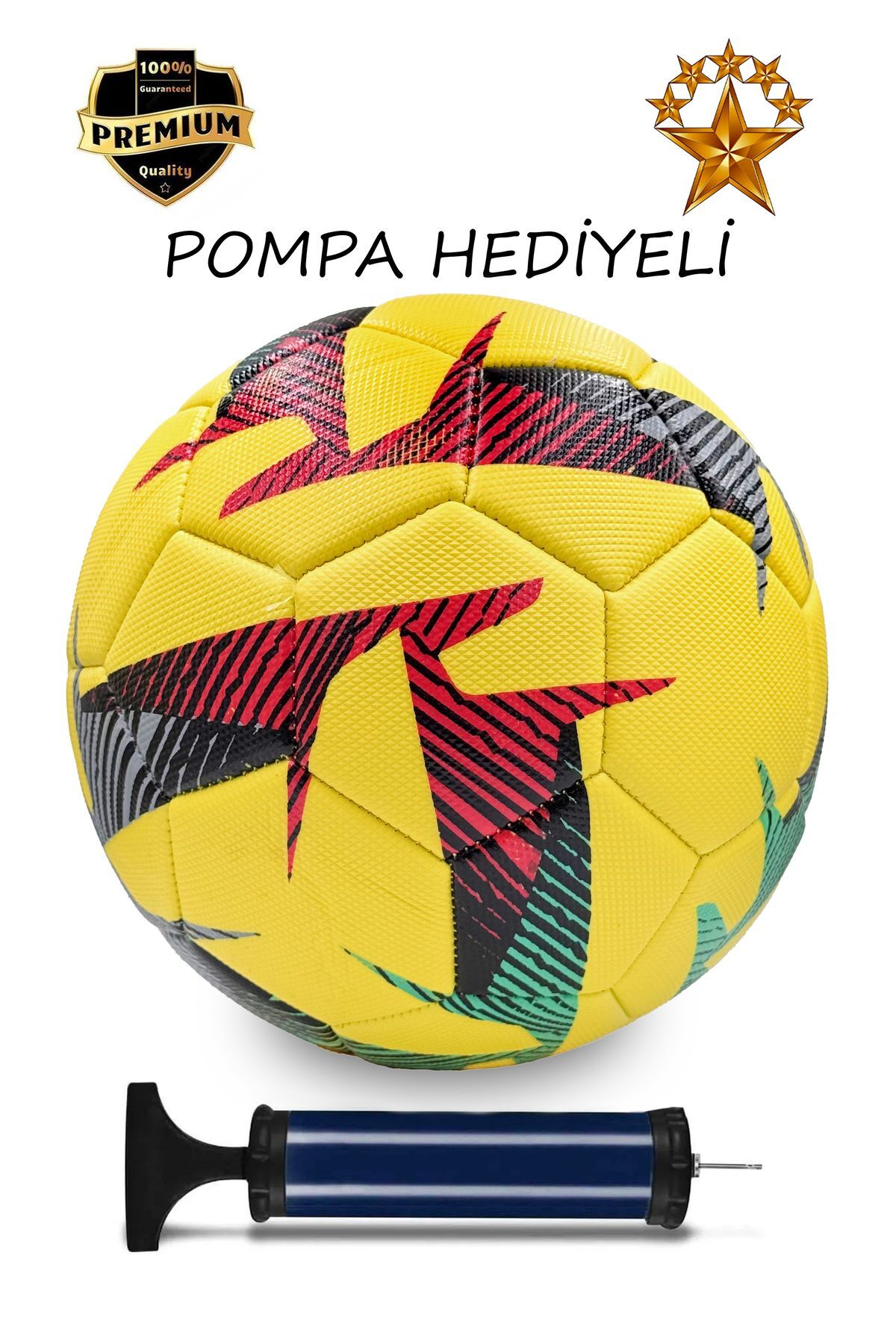 Profesyonel Futbol Topu Dikişsiz Futbol Topu Sert Zemin Halı Saha Futbol Topu Sarı