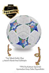 Orijinal Futbol Topu Şampiyonlar Ligi Pompalı 3'lü Set Sert Zemin Halı Saha Futbol Topu