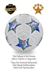 Orijinal Futbol Topu Şampiyonlar Ligi Pompalı 3'lü Set Sert Zemin Halı Saha Futbol Topu