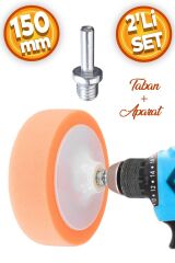 Pasta Cila Parlatma Turuncu Alman Cila Polisaj Süngeri 50x150 mm Matkap Aparatı