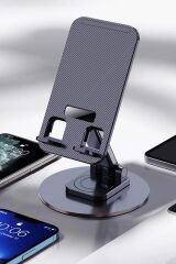 Kaliteli Katlanır 360 Dönen Ayarlanabilir Telefon Tutucu Masaüstü Telefon Tablet Standı