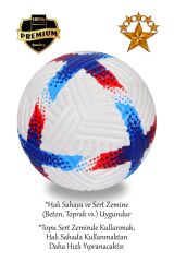 Profesyonel Futbol Topu 3'Lü Set Dikişli Futbol Topu Sert Zemin Halı Saha Futbol Topu