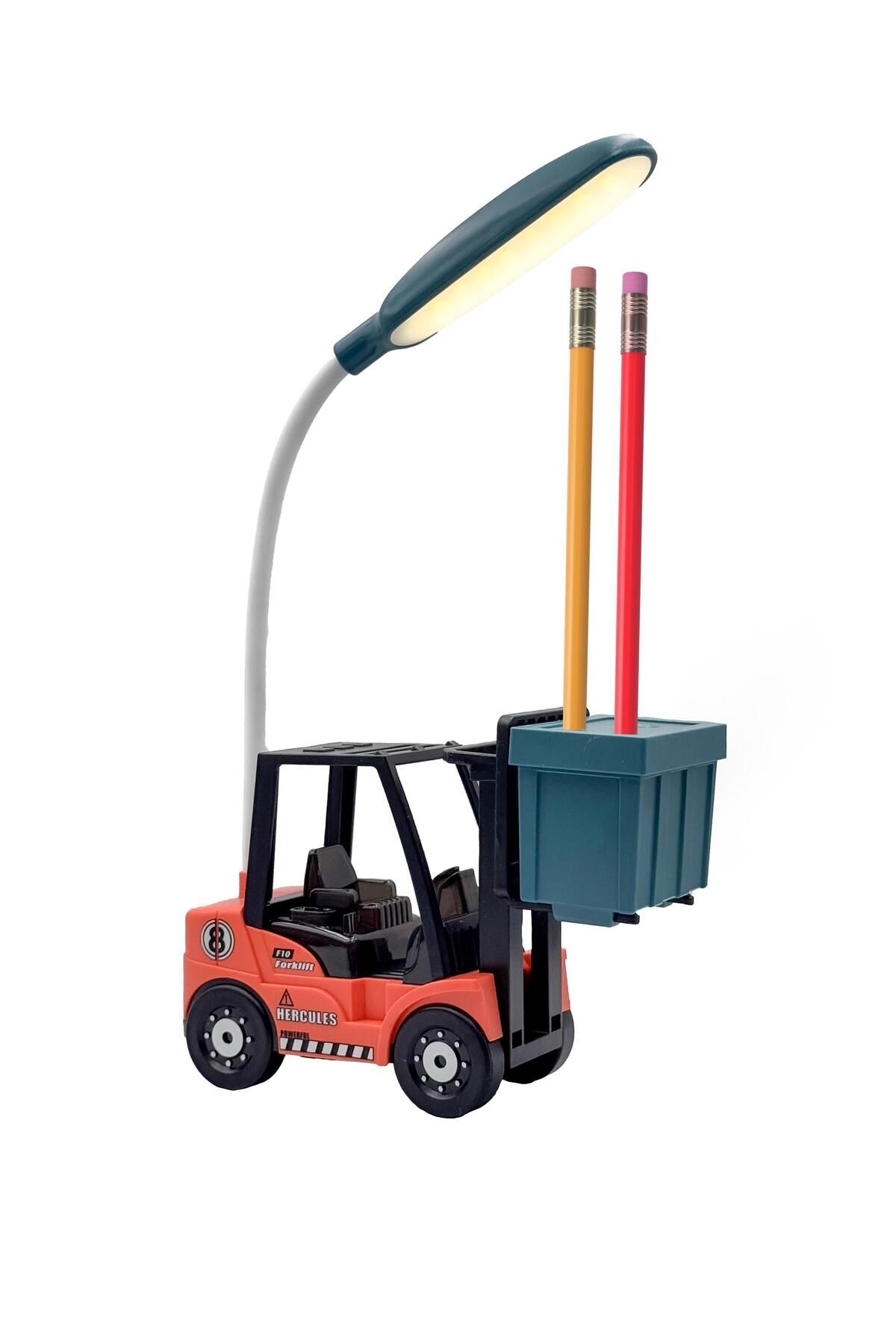 Masa Lambası Şarjlı Oyuncak Masa Lambası Kalemlikli Oyuncak Masa Lambası Forklift Gece Lambası