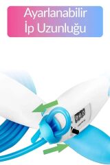 Atlama İpi Elektronik Sayaçlı Kalori Mesafe Ölçerli 4 Mod Uzunluk Ayarlı Göstergeli Atlama ipi