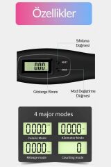 Atlama İpi Elektronik Sayaçlı Kalori Mesafe Ölçerli 4 Mod Uzunluk Ayarlı Göstergeli Atlama ipi