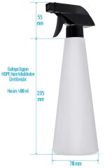 Sprey Şişe Boş Fısfıs Ambalaj Tomat Çiçek Bitki Sulama Pet Sprey Şişesi Beyaz 400 ml