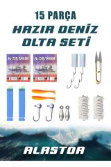 15 Parça Hazır Set Olta Malzemeleri Olta Seti Balıkçılık Malzemeleri Deniz Olta Seti Deniz Olta